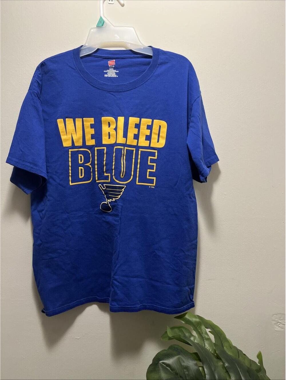 St. Louis Blues We Bleed Blue T-Shirt NHL Hockey Shirt Large